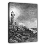 Frank Clark Lighthouse -AveHurley ArtRevu.com- Canvas 16  x 12  (Stretched)
