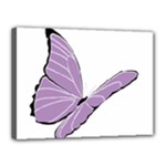 Purple Awareness Butterfly 2 Canvas 16  x 12  (Framed)
