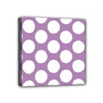 Lilac Polkadot Mini Canvas 4  x 4  (Framed)