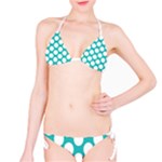 Turquoise Polkadot Pattern Bikini