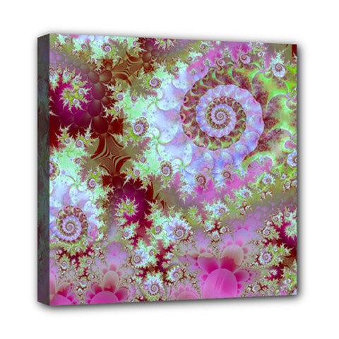 Raspberry Lime Delight, Abstract Ferris Wheel Mini Canvas 8  x 8  (Stretched) from ArtsNow.com