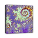 Sea Shell Spiral, Abstract Violet Cyan Stars Mini Canvas 6 x 6 (Framed) Sea Shell Spiral, Abstract Violet Cyan Stars Mini Canvas 6 x 6 (Framed)