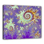 Sea Shell Spiral, Abstract Violet Cyan Stars Canvas 24 x 20 (Framed) Sea Shell Spiral, Abstract Violet Cyan Stars Canvas 24 x 20 (Framed)