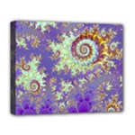 Sea Shell Spiral, Abstract Violet Cyan Stars Deluxe Canvas 20 x 16 (Framed) Sea Shell Spiral, Abstract Violet Cyan Stars Deluxe Canvas 20 x 16 (Framed)