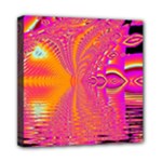 Magenta Boardwalk Carnival, Abstract Ocean Shimmer Mini Canvas 8 x 8 (Framed) Magenta Boardwalk Carnival, Abstract Ocean Shimmer Mini Canvas 8 x 8 (Framed)