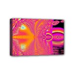 Magenta Boardwalk Carnival, Abstract Ocean Shimmer Mini Canvas 6  x 4  (Framed)