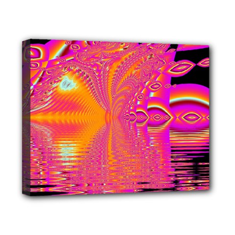 Magenta Boardwalk Carnival, Abstract Ocean Shimmer Canvas 10  x 8  (Framed) from ArtsNow.com