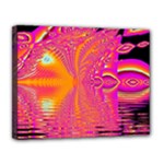 Magenta Boardwalk Carnival, Abstract Ocean Shimmer Canvas 14 x 11 (Framed) Magenta Boardwalk Carnival, Abstract Ocean Shimmer Canvas 14 x 11 (Framed)