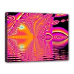 Magenta Boardwalk Carnival, Abstract Ocean Shimmer Canvas 16 x 12 (Framed) Magenta Boardwalk Carnival, Abstract Ocean Shimmer Canvas 16 x 12 (Framed)