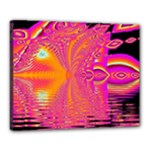 Magenta Boardwalk Carnival, Abstract Ocean Shimmer Canvas 20 x 16 (Framed) Magenta Boardwalk Carnival, Abstract Ocean Shimmer Canvas 20 x 16 (Framed)
