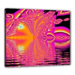 Magenta Boardwalk Carnival, Abstract Ocean Shimmer Canvas 24 x 20 (Framed) Magenta Boardwalk Carnival, Abstract Ocean Shimmer Canvas 24 x 20 (Framed)