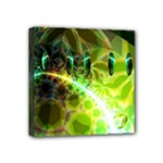 Dawn Of Time, Abstract Lime & Gold Emerge Mini Canvas 4 x 4 (Framed) Dawn Of Time, Abstract Lime & Gold Emerge Mini Canvas 4 x 4 (Framed)