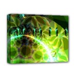 Dawn Of Time, Abstract Lime & Gold Emerge Deluxe Canvas 14  x 11  (Framed)