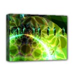 Dawn Of Time, Abstract Lime & Gold Emerge Deluxe Canvas 16  x 12  (Framed) 