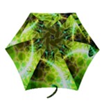 Dawn of Time, Abstract Lime & Gold Emerge Mini Folding Umbrella