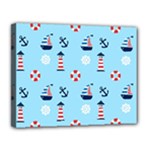 Sailing The Bay Canvas 14  x 11  (Framed)