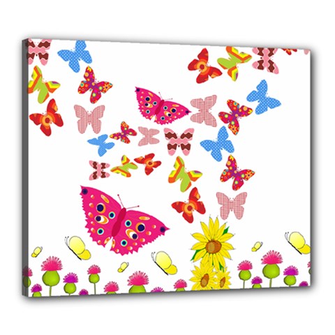 Butterfly Beauty Canvas 24  x 20  (Framed) from ArtsNow.com