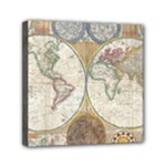 1794 World Map Mini Canvas 6  x 6  (Framed)