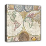 1794 World Map Mini Canvas 8  x 8  (Framed)