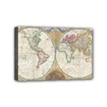 1794 World Map Mini Canvas 6  x 4  (Framed)