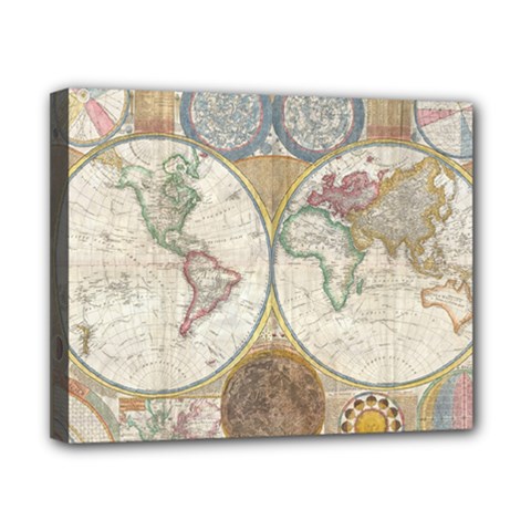 1794 World Map Canvas 10  x 8  (Framed) from ArtsNow.com