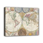 1794 World Map Canvas 10  x 8  (Framed)