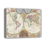 1794 World Map Deluxe Canvas 14  x 11  (Framed)