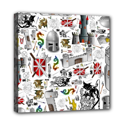 Medieval Mash Up Mini Canvas 8  x 8  (Framed) from ArtsNow.com