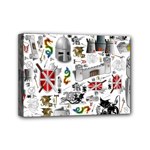 Medieval Mash Up Mini Canvas 7  x 5  (Framed) from ArtsNow.com