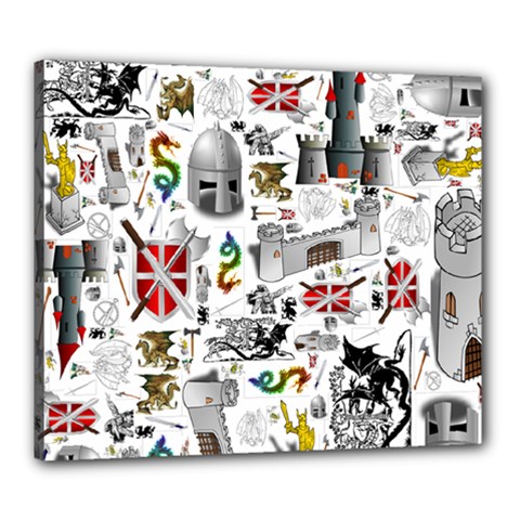 Medieval Mash Up Canvas 24  x 20  (Framed) from ArtsNow.com