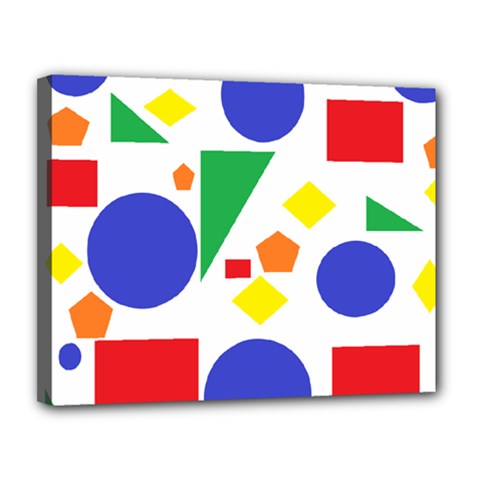Random Geometrics Canvas 14  x 11  (Framed) from ArtsNow.com