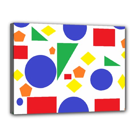 Random Geometrics Canvas 16  x 12  (Framed) from ArtsNow.com