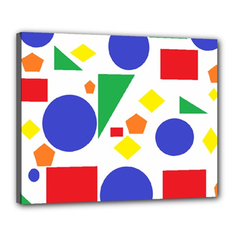 Random Geometrics Canvas 20  x 16  (Framed) from ArtsNow.com