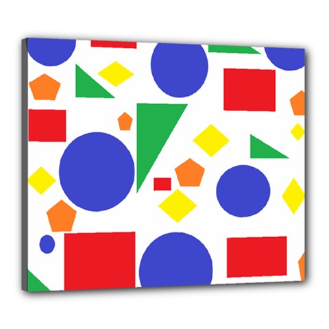 Random Geometrics Canvas 24  x 20  (Framed) from ArtsNow.com