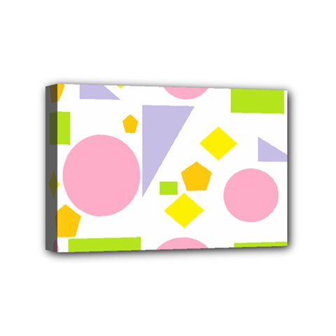 Spring Geometrics Mini Canvas 6  x 4  (Framed) from ArtsNow.com