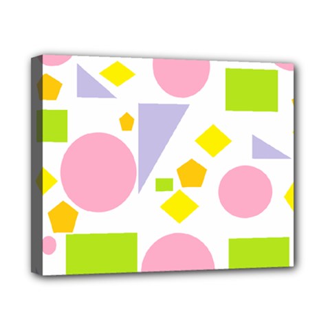 Spring Geometrics Canvas 10  x 8  (Framed) from ArtsNow.com
