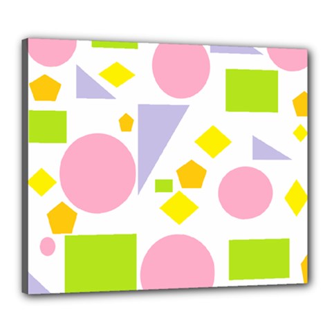 Spring Geometrics Canvas 24  x 20  (Framed) from ArtsNow.com