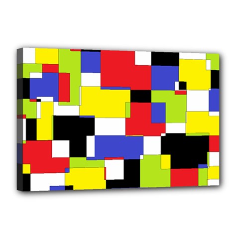 Mod Geometric Canvas 18  x 12  (Framed) from ArtsNow.com