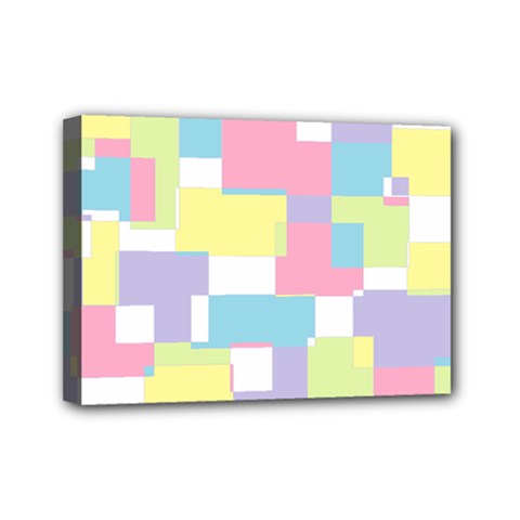 Mod Pastel Geometric Mini Canvas 7  x 5  (Framed) from ArtsNow.com