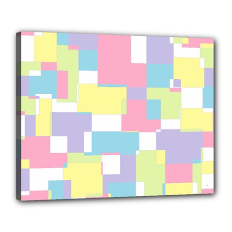 Mod Pastel Geometric Canvas 20  x 16  (Framed) from ArtsNow.com
