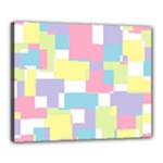 Mod Pastel Geometric Canvas 20  x 16  (Framed)