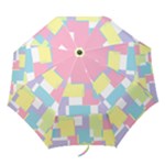 Mod Pastel Geometric Folding Umbrella