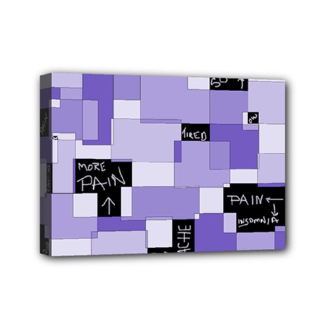 Purple Pain Modular Mini Canvas 7  x 5  (Framed) from ArtsNow.com