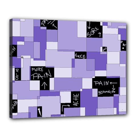 Purple Pain Modular Canvas 20  x 16  (Framed) from ArtsNow.com