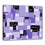 Purple Pain Modular Canvas 24  x 20  (Framed)