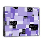 Purple Pain Modular Deluxe Canvas 20  x 16  (Framed)