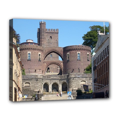 Helsingborg Castle Canvas 14  x 11  (Framed) from ArtsNow.com
