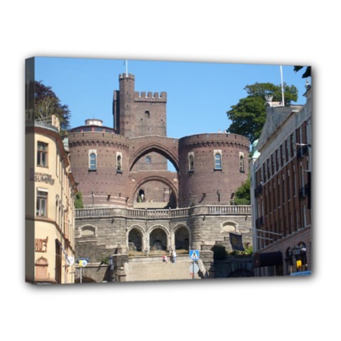 Helsingborg Castle Canvas 16  x 12  (Framed) from ArtsNow.com