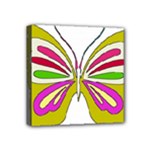 Color Butterfly  Mini Canvas 4  x 4  (Framed)