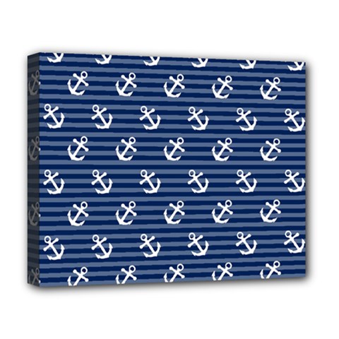 Boat Anchors Deluxe Canvas 20  x 16  (Framed) from ArtsNow.com